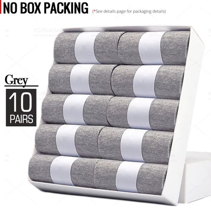 5/10 Pairs Men'S Cotton Blend Socks Black Business Men Socks Soft Breathable Summer Winter for Male Socks plus Size (6.5-14)