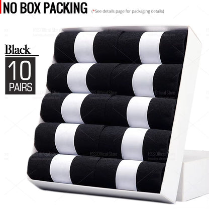 5/10 Pairs Men'S Cotton Blend Socks Black Business Men Socks Soft Breathable Summer Winter for Male Socks plus Size (6.5-14)
