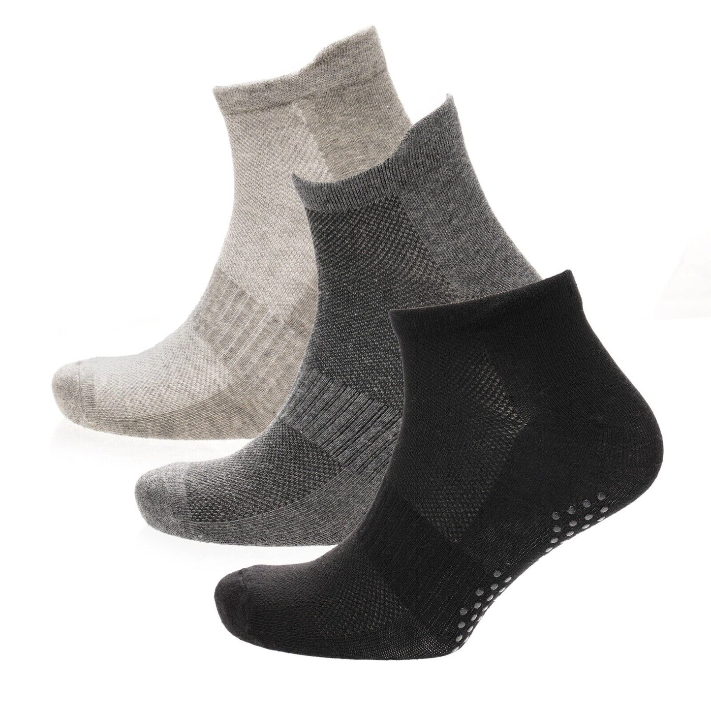 3 Pairs Unisex Sport Gym Yoga Non Slip Gripper Sole Trainer Liner Socks