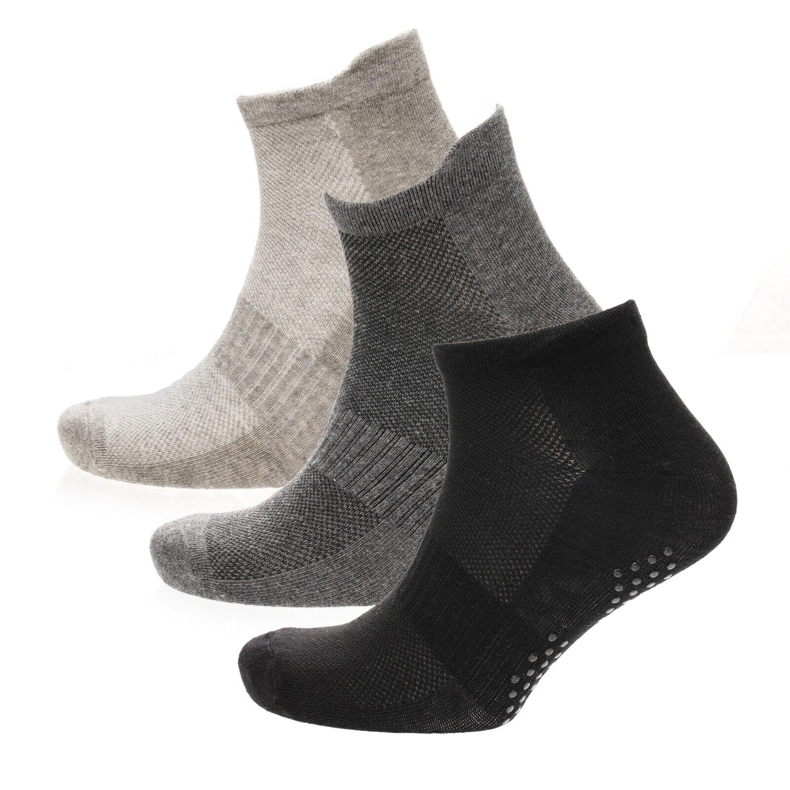 3 Pairs Unisex Sport Gym Yoga Non Slip Gripper Sole Trainer Liner Socks