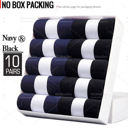 5/10 Pairs Men'S Cotton Blend Socks Black Business Men Socks Soft Breathable Summer Winter for Male Socks plus Size (6.5-14)